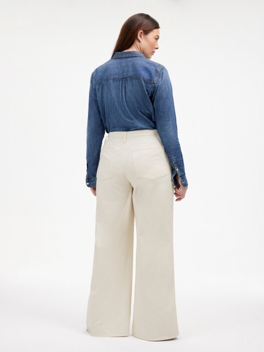 Madewell Wide Sweep Denim Trousers - Picture 4 of 10